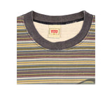 Vintage 90s Levis Clothing Tag on a Striped T-Shirt