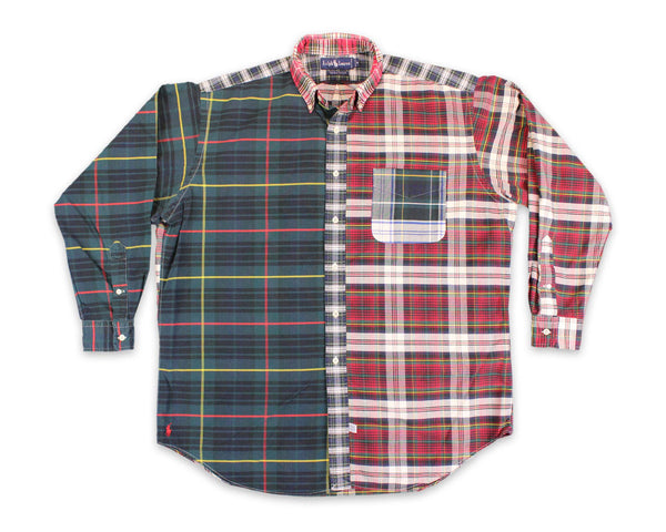 90's Ralph Lauren Multi-Plaid Long Sleeve Button Oxford