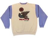 90's Seattle Washington Thunderbird Two Tone Vintage Sweatshirt