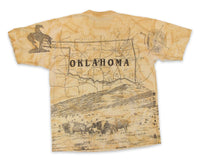 Vintage 90s Oklahoma Map All Over Print T-Shirt │ REVIVAL Clothing