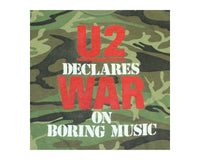 Vintage 80s U2 Declares War on Boring Music T-Shirt Detail