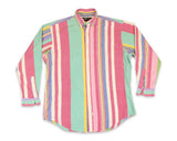 Vintage 90s Ralph Lauren Pastel Striped Button Shirt │ REVIVAL Clothing