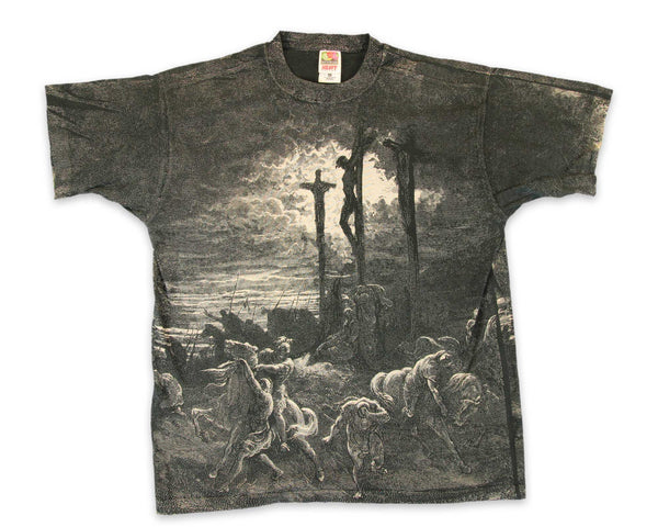 Vintage 90s Jesus Christ Crucifixion All Over Print T-Shirt │ yoREVIVAL Clothing