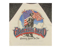 Vintage 80s Grateful Dead Concert Tour T-Shirt Detail
