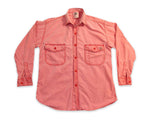 Vintage 90s Red Chambray Cotton Mens Button Shirt | REVIVAL Clothing