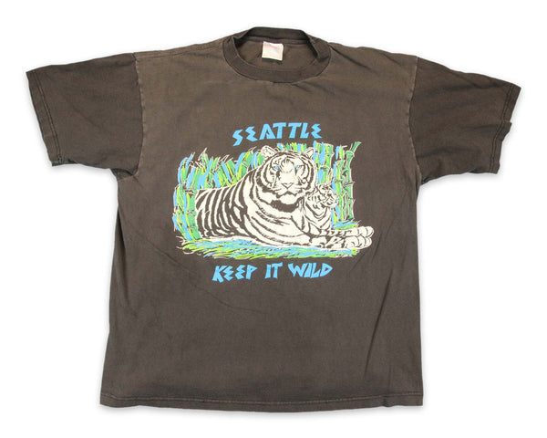 90s Seattle Zoo Keep It Wild White Tiger Vintage T-Shirt