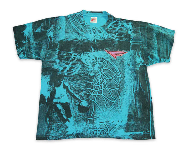 Vintage 90s Nike Flight Basketball Pattern T Shirt | REVIVAL Clothing