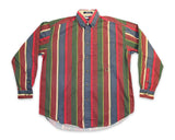 Vintage 90s Tommy Hilfiger Multi-Color Striped Shirt | REVIVAL Clothing