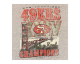 Vintage 49ers Back to Back Champions Logo